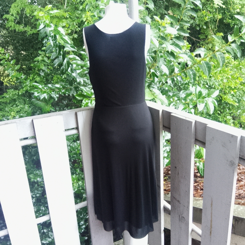 Vivienne Tam Empire Waist Babydoll Nylon Mesh Black Dress 2 - Picture 2 of 10